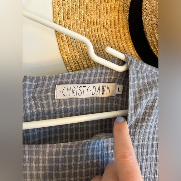 Christy Dawn Sienna Mist Checker midi dress size large - Picture 9 of 9